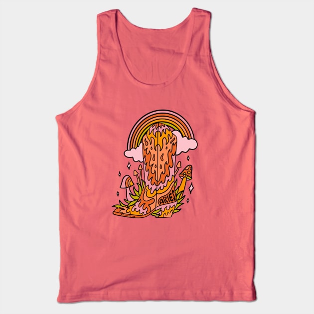 Aries Cowboy Boot Tank Top by Doodle by Meg